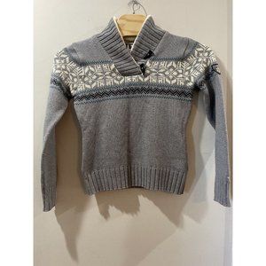 THE NORTH FACE Women's Large L Wool/cotton blend sweater AN9Z Toggle Long sleeve